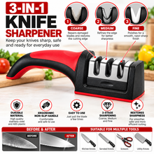 Load image into Gallery viewer, Premium Multi-Function Kitchen Knife Sharpener