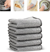Load image into Gallery viewer, Non Scratch Dish Wash Cloth Pack of 8 cloth