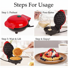 Load image into Gallery viewer, Mini Non-Stick Waffle Maker – Perfect Waffles at Home
